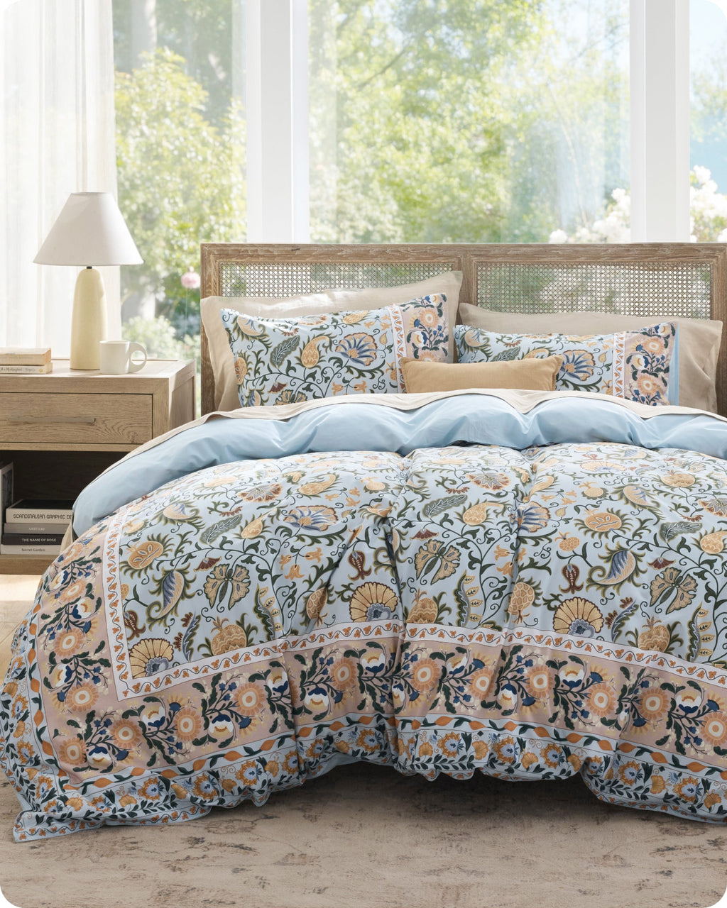 Duvet Cover Set, 100% Cotton Patterned, Breathable Construction for Bedroom Bedding Refresh and Everyday Comfort, 4 Sizes and 9 Colors image 51