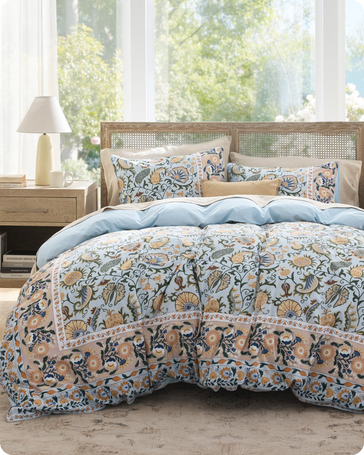Duvet Cover Set, 100% Cotton Patterned, Breathable Construction for Bedroom Bedding Refresh and Everyday Comfort, 4 Sizes and 9 Colors image 51