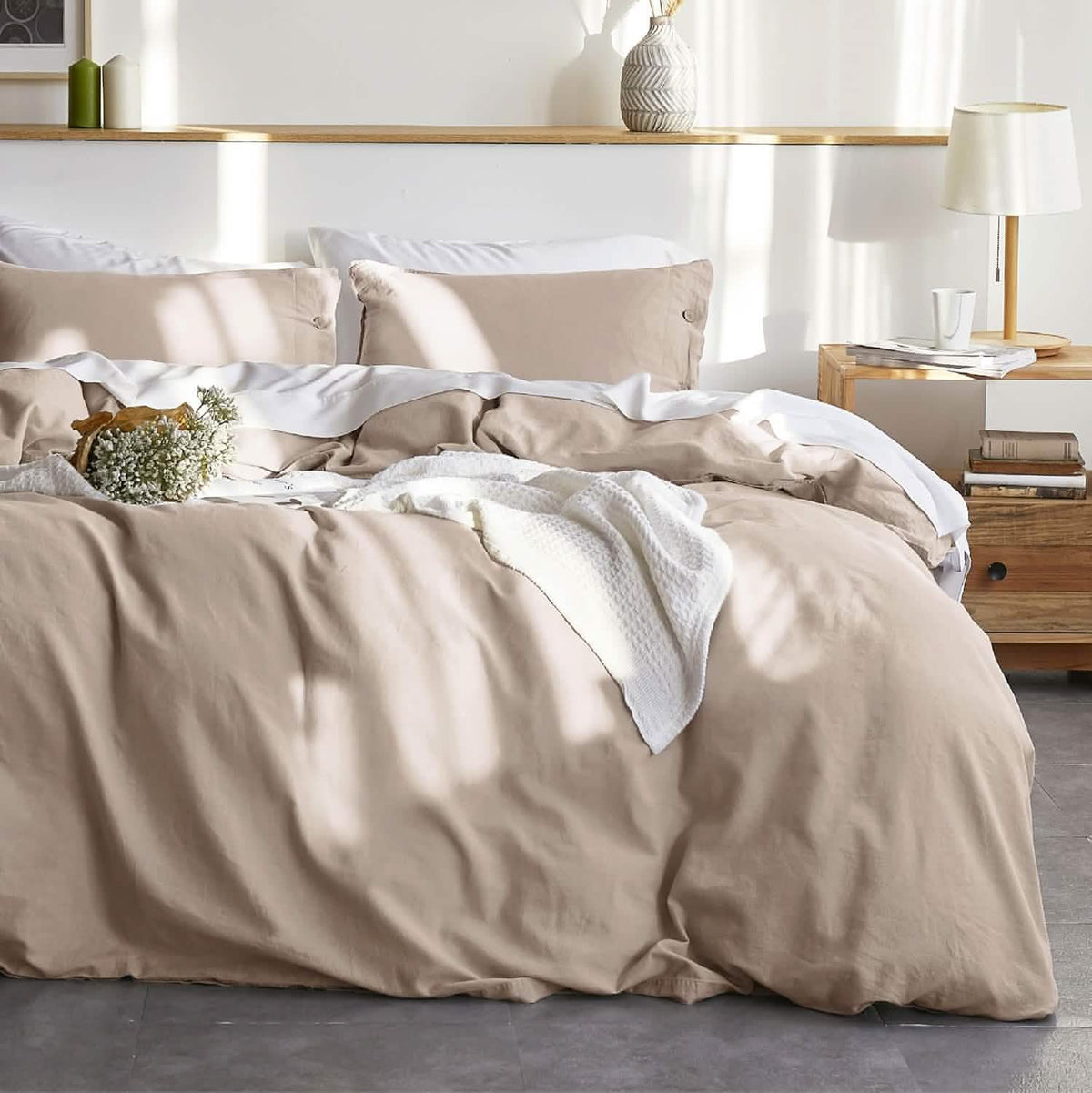 Duvet Cover Set, Cotton Linen Hybrid, Lightweight Design, Breathable Construction for Bedroom Bedding Refresh and Everyday Comfort image 51