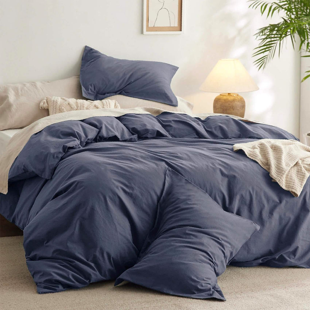 Bed Comforter, Prewashed Cotton Set for Year-Round Bedroom Comfort and Restful Sleep, 5 Sizes and 12 Colors image 51