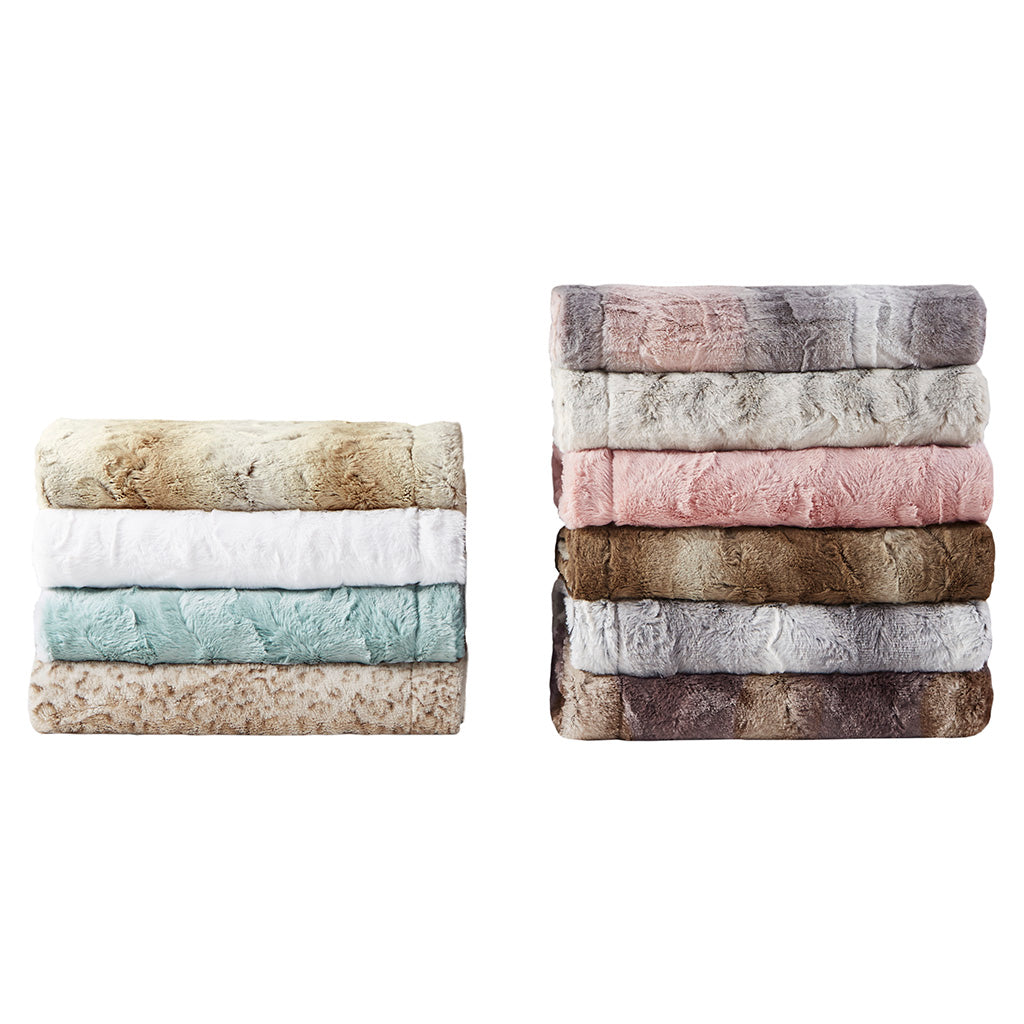 Cozy Throw Blanket, Zuri Oversized Faux Fur, Machine-Washable Care for Sofas, Beds and Relaxing at Home, 10 Color Options image 52