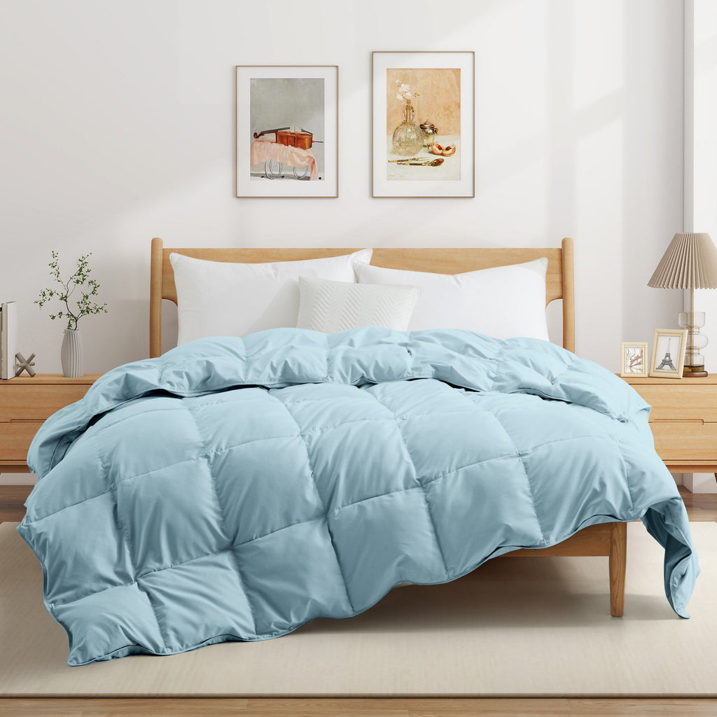 Down & Feather Comforter, Goose, Lightweight Design, Machine-Washable Care for Everyday Bedding and Comfortable Sleep, 4 Sizes and 8 Colors image 52