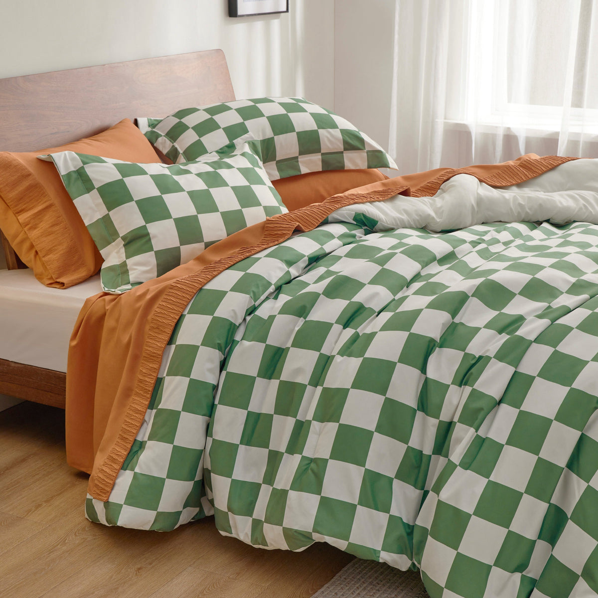 Bed Comforter, Retro Botanical Set for Everyday Bedding and Comfortable Sleep, 4 Sizes and 9 Colors image 52