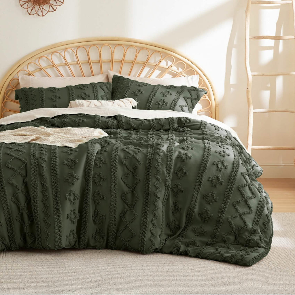 Bed Comforter, Boho Deluxe Embroidery Set, Breathable Construction, Machine-Washable Care for Everyday Bedding and Comfortable Sleep image 52