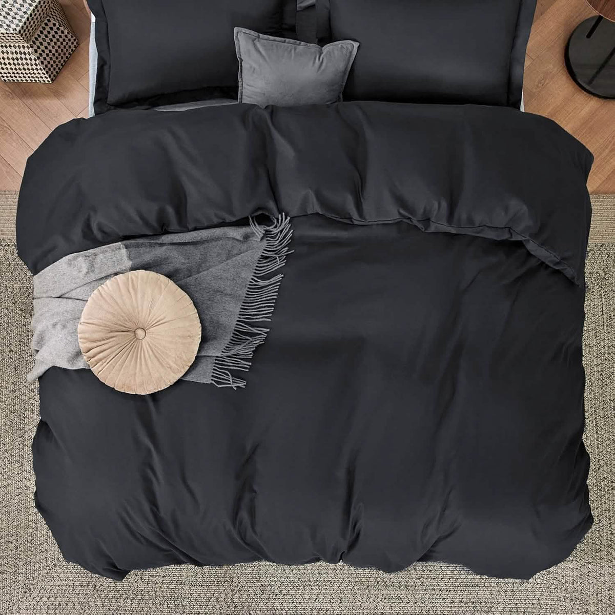 Duvet Cover Set, Brushed Microfiber for Guest Rooms and Everyday Bedroom Styling, 9 Sizes and 36 Colors image 52