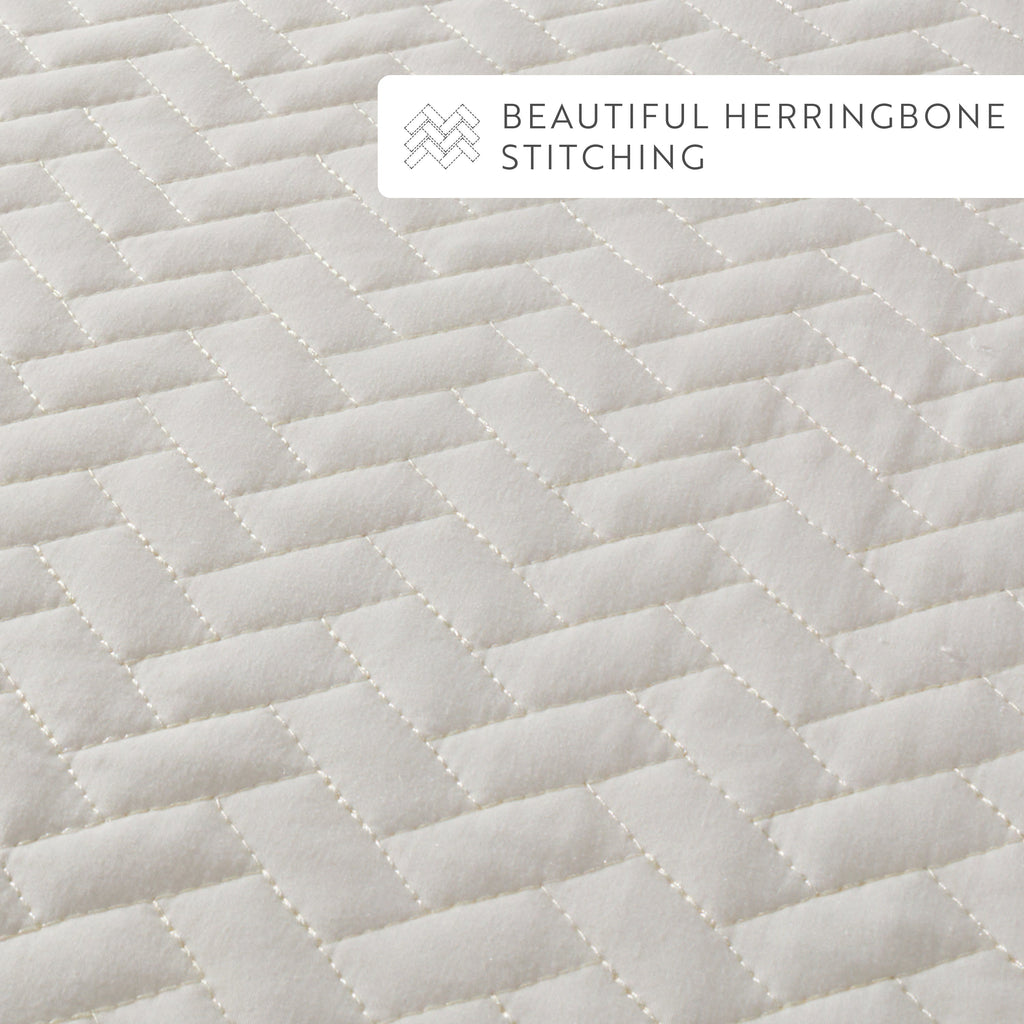 Quilted Coverlet Set, 3 Piece Herringbone for Guest Bedrooms, Layered Beds and Everyday Bedding, 3 Sizes and 6 Colors image 53