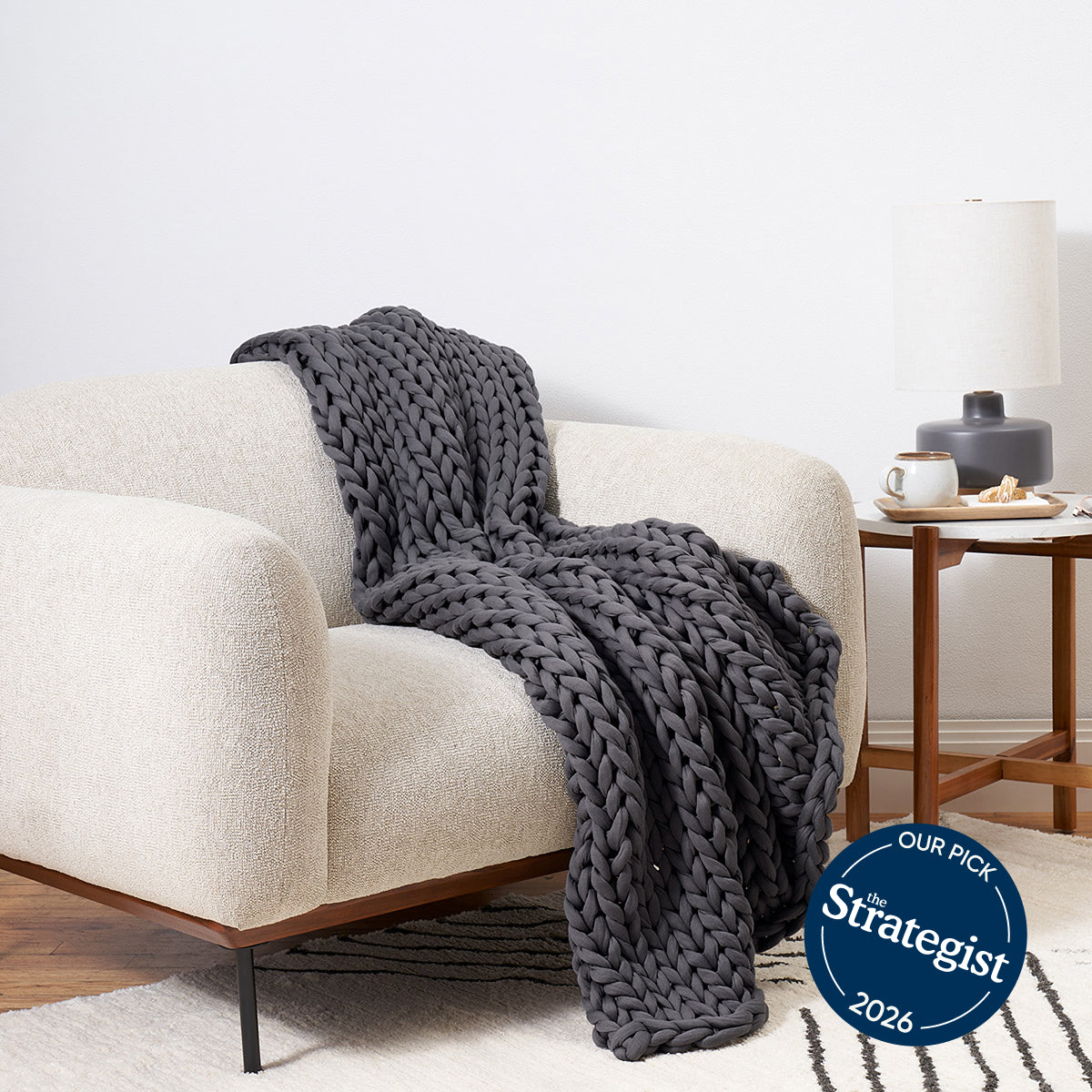 Cozy Throw Blanket, Cotton Weighted for Sofas, Beds and Relaxing at Home, 32 Color Options image 53