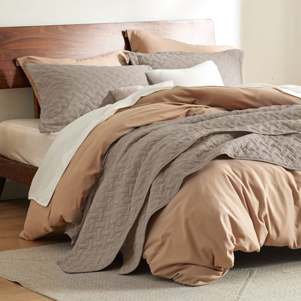 Cozy Throw Blanket, Basket weave Quilt Set, Lightweight Design for Living Rooms, Bedrooms and Everyday Lounging, 6 Sizes and 17 Colors image 53