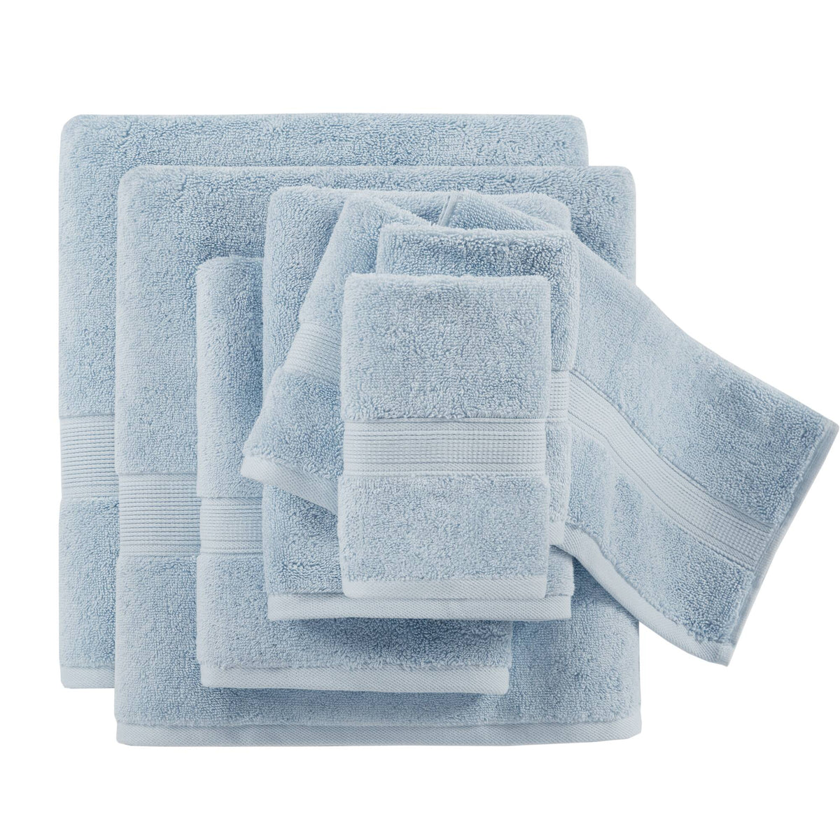 Bath Linen, 800GSM Premium Long Staple Cotton 8 Piece, Machine-Washable Care for Home Bathrooms and Everyday Care, 26 Color Options image 53