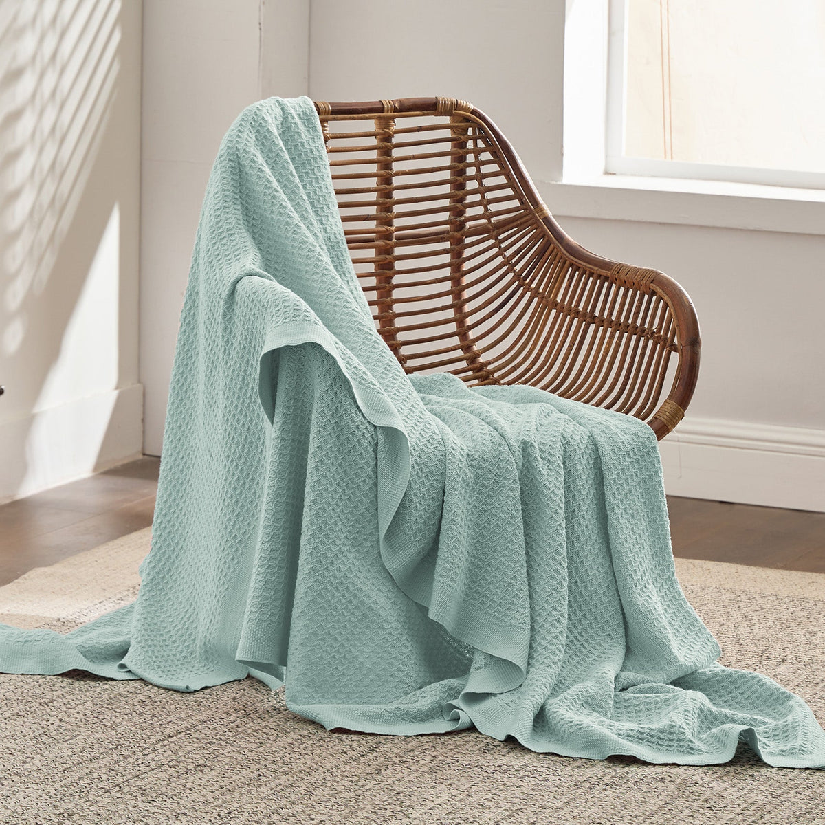 Cozy Throw Blanket, Cotton Waffle Weave, Lightweight Design, Breathable Construction for Living Rooms, Bedrooms and Everyday Lounging image 53