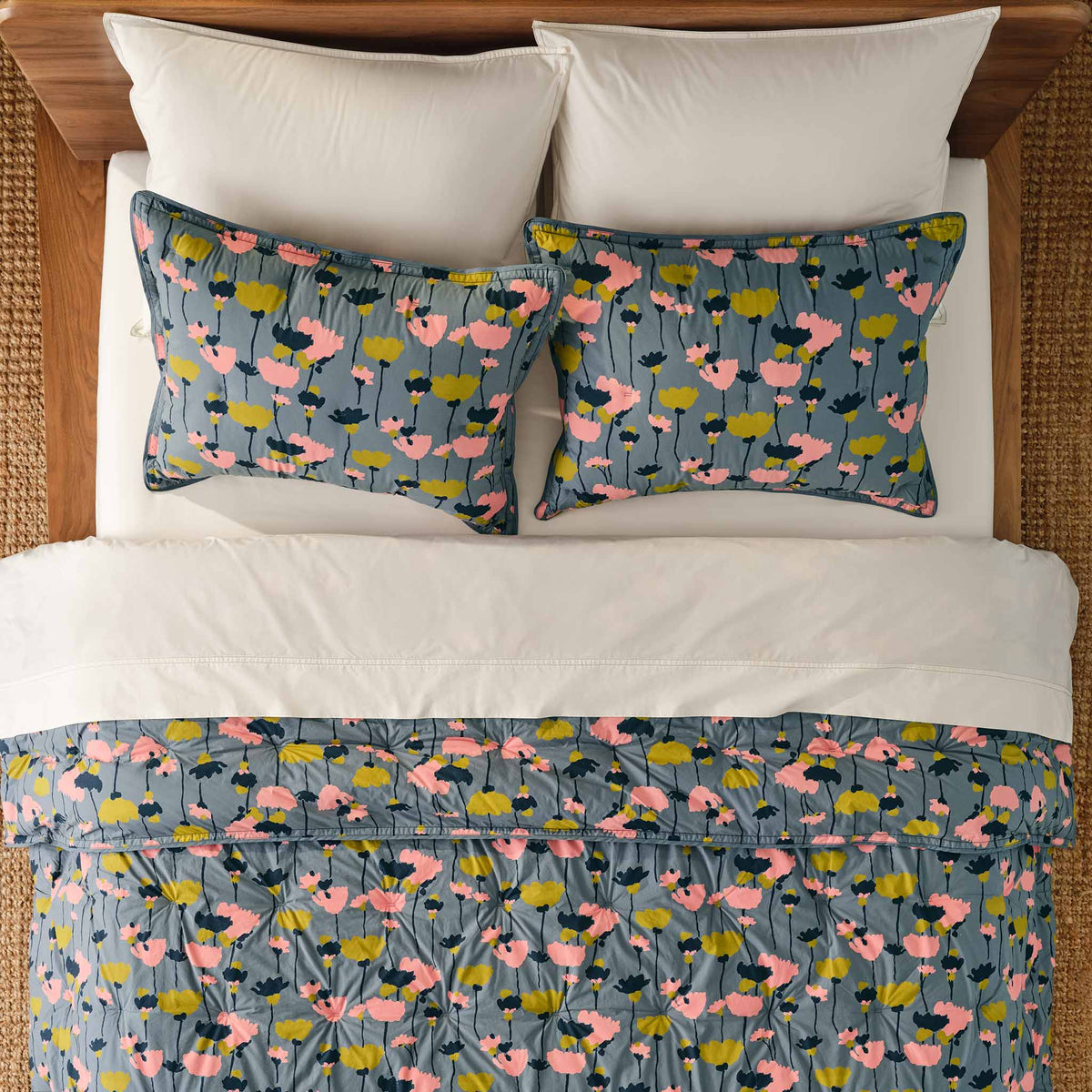 Bed Comforter, Washed Classic Percale, Machine-Washable Care for Everyday Bedding and Comfortable Sleep, 3 Sizes and 8 Colors image 53