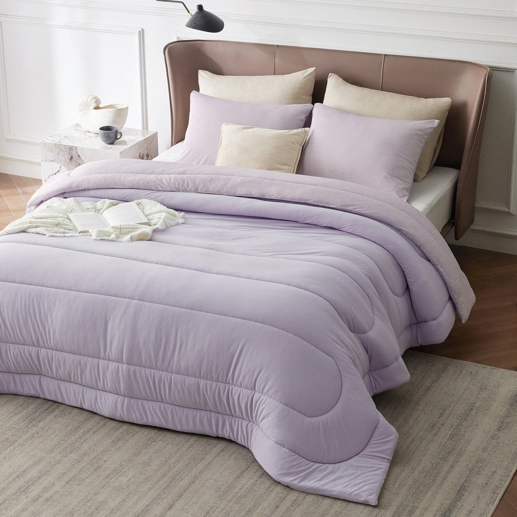 Bed Comforter, Reversible Warm and Cooling Set, Breathable Construction for Year-Round Bedroom Comfort and Restful Sleep image 53