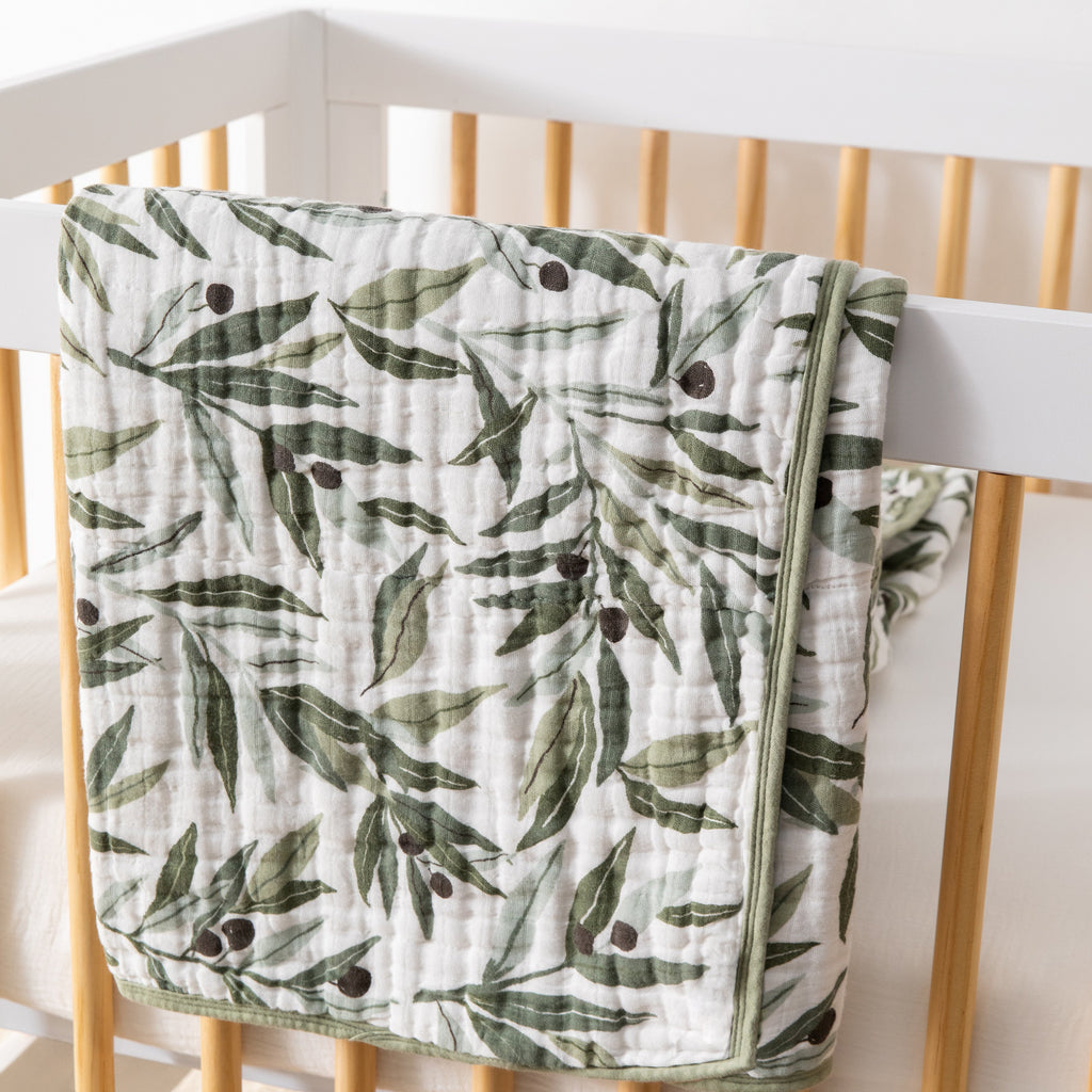 Bed Quilt, in 3 Layer GOTS Certified Organic Muslin, Breathable Construction for Guest Beds and Layered Bedroom Styling, 5 Color Options image 53