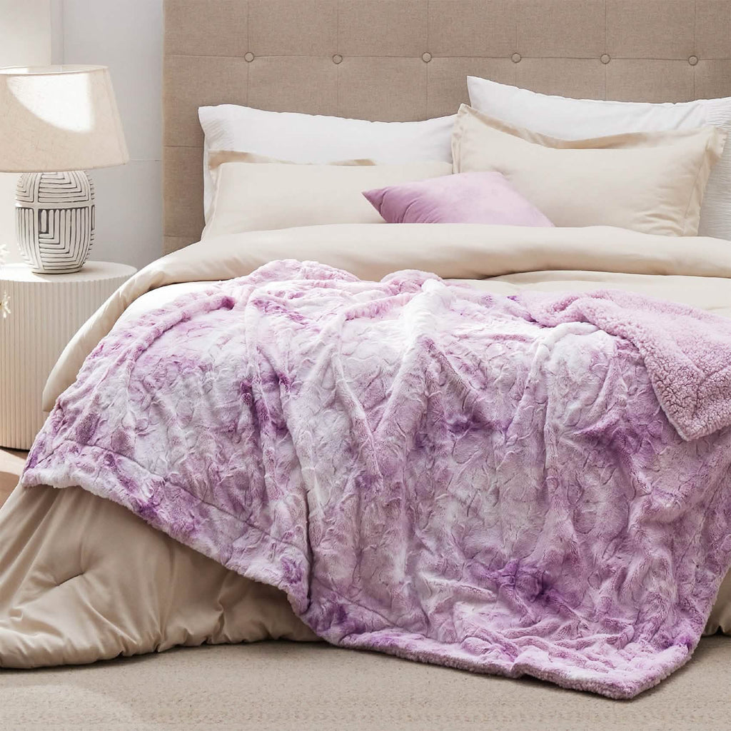 Cozy Throw Blanket, Faux Fur Sherpa Fleece for Sofas, Beds and Relaxing at Home, 4 Sizes and 10 Colors image 53