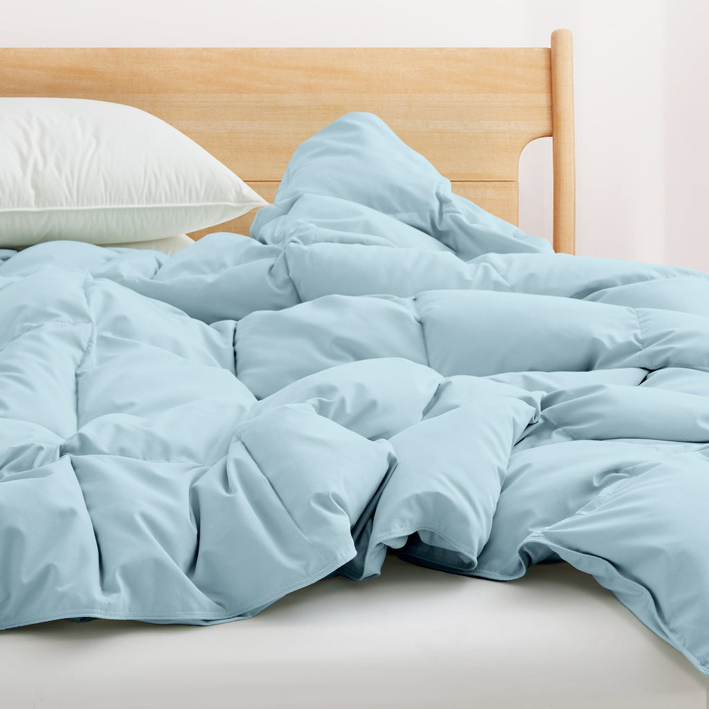 Down & Feather Comforter, Goose, Lightweight Design, Machine-Washable Care for Everyday Bedding and Comfortable Sleep, 4 Sizes and 8 Colors image 53