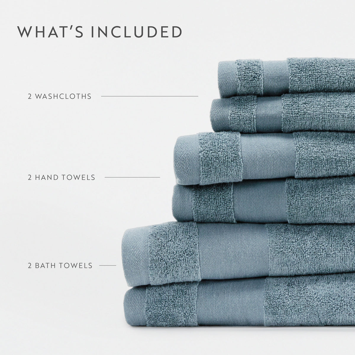 Bath Towel Set, Ultra Soft 100% Cotton 6 Piece, Machine-Washable Care for Home Bathrooms and Everyday Care, 8 Color Options image 54