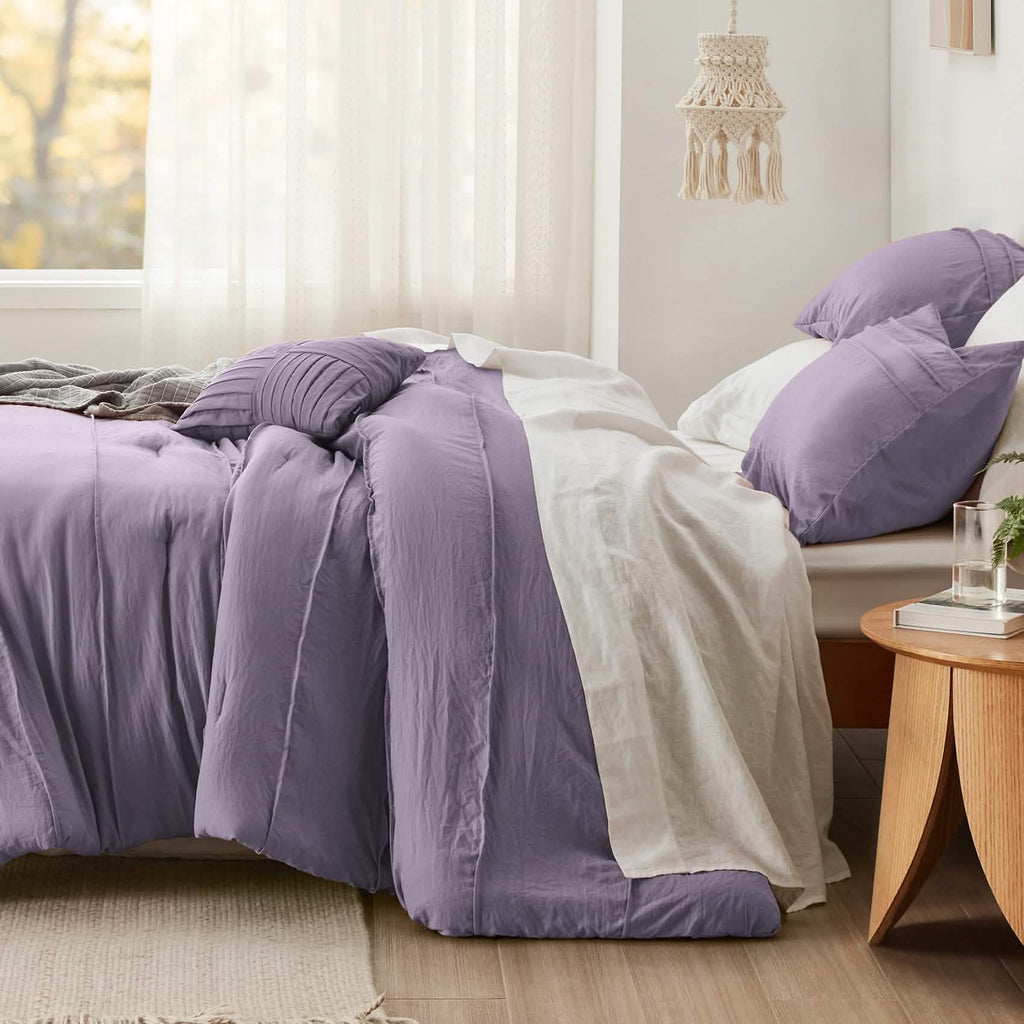 Bed Comforter, Pinch Pleat Set for Year-Round Bedroom Comfort and Restful Sleep, 5 Sizes and 19 Colors image 54