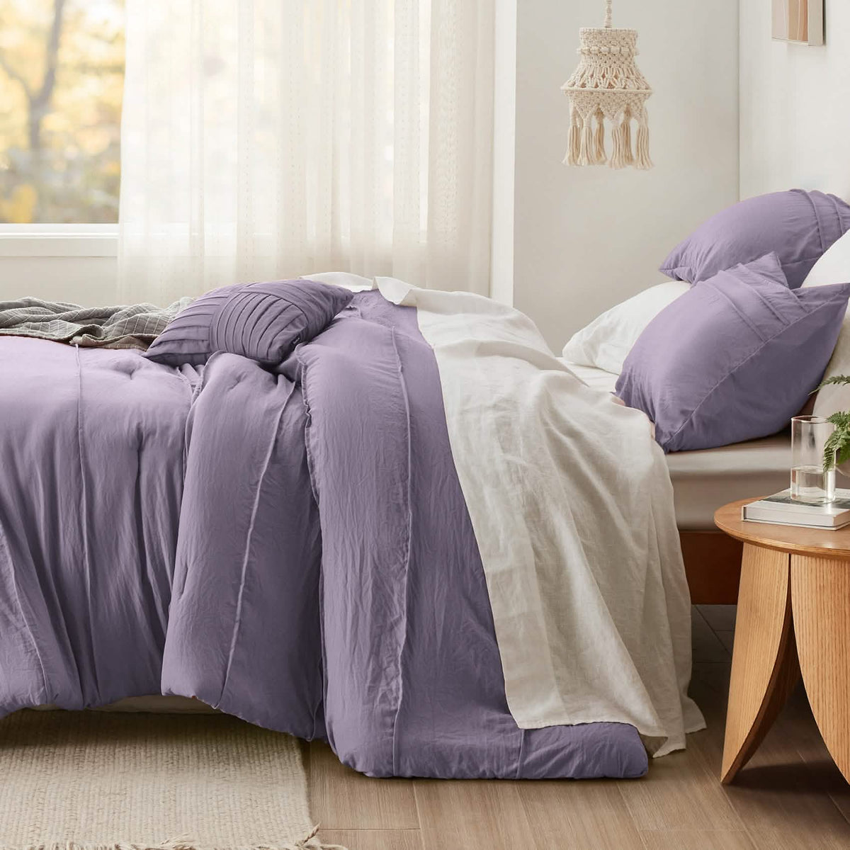 Bed Comforter, Pinch Pleat Set for Year-Round Bedroom Comfort and Restful Sleep, 5 Sizes and 19 Colors image 54