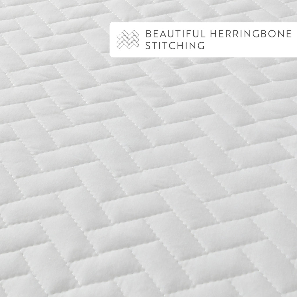 Quilted Coverlet Set, 3 Piece Herringbone for Guest Bedrooms, Layered Beds and Everyday Bedding, 3 Sizes and 6 Colors image 54