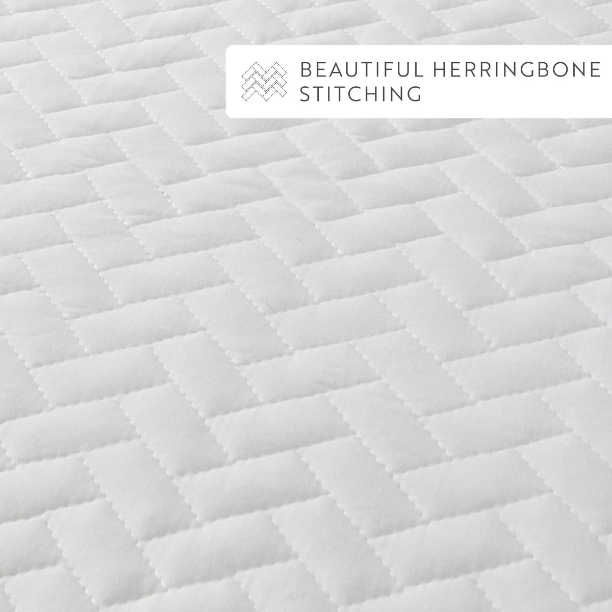 Quilted Coverlet Set, 3 Piece Herringbone for Guest Bedrooms, Layered Beds and Everyday Bedding, 3 Sizes and 6 Colors image 54