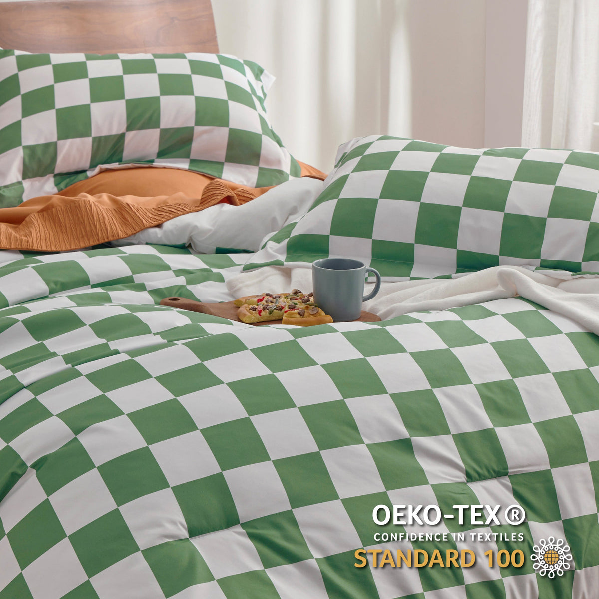 Bed Comforter, Retro Botanical Set for Everyday Bedding and Comfortable Sleep, 4 Sizes and 9 Colors image 54