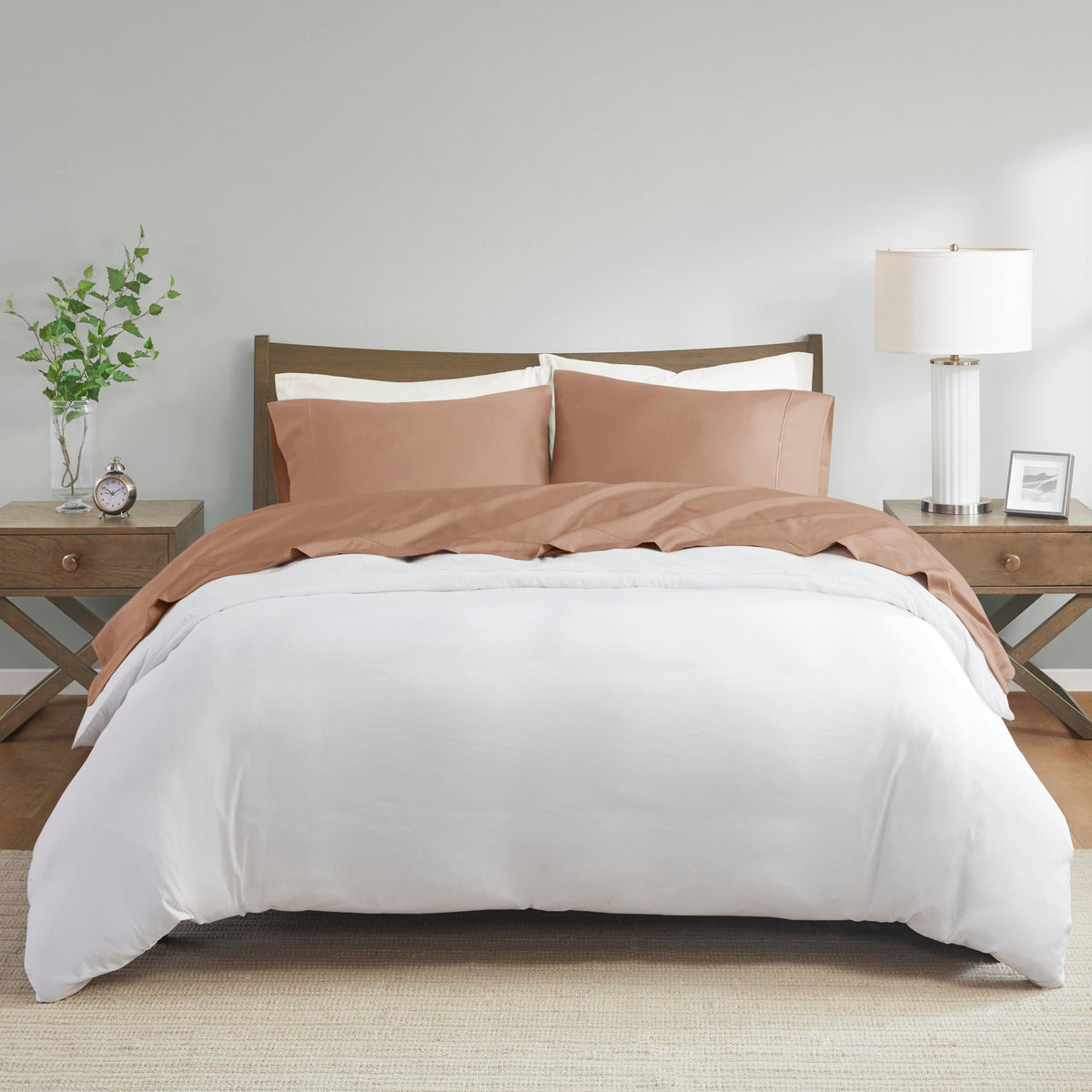 Bed Sheet Set, 600 Thread Count Pima Cotton Pima Cotton, Machine-Washable Care for Everyday Bedroom Comfort and Guest Rooms image 54