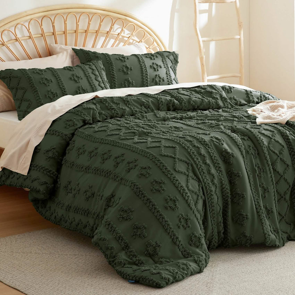 Bed Comforter, Boho Deluxe Embroidery Set, Breathable Construction, Machine-Washable Care for Everyday Bedding and Comfortable Sleep image 54