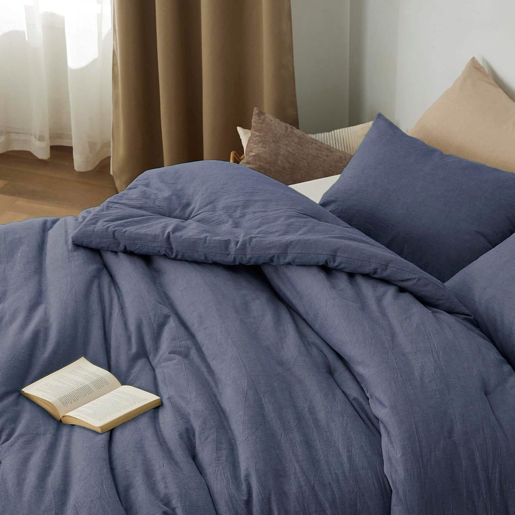 Bed Comforter, Prewashed Cotton Set for Year-Round Bedroom Comfort and Restful Sleep, 5 Sizes and 12 Colors image 54