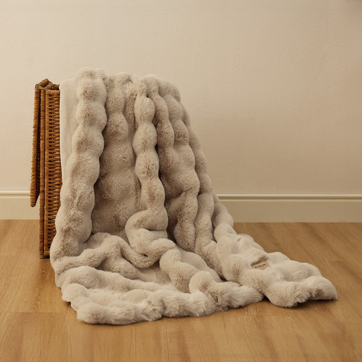 Cozy Throw Blanket, Bubble Faux Fur, Machine-Washable Care for Living Rooms, Bedrooms and Everyday Lounging, 3 Sizes and 11 Colors image 54