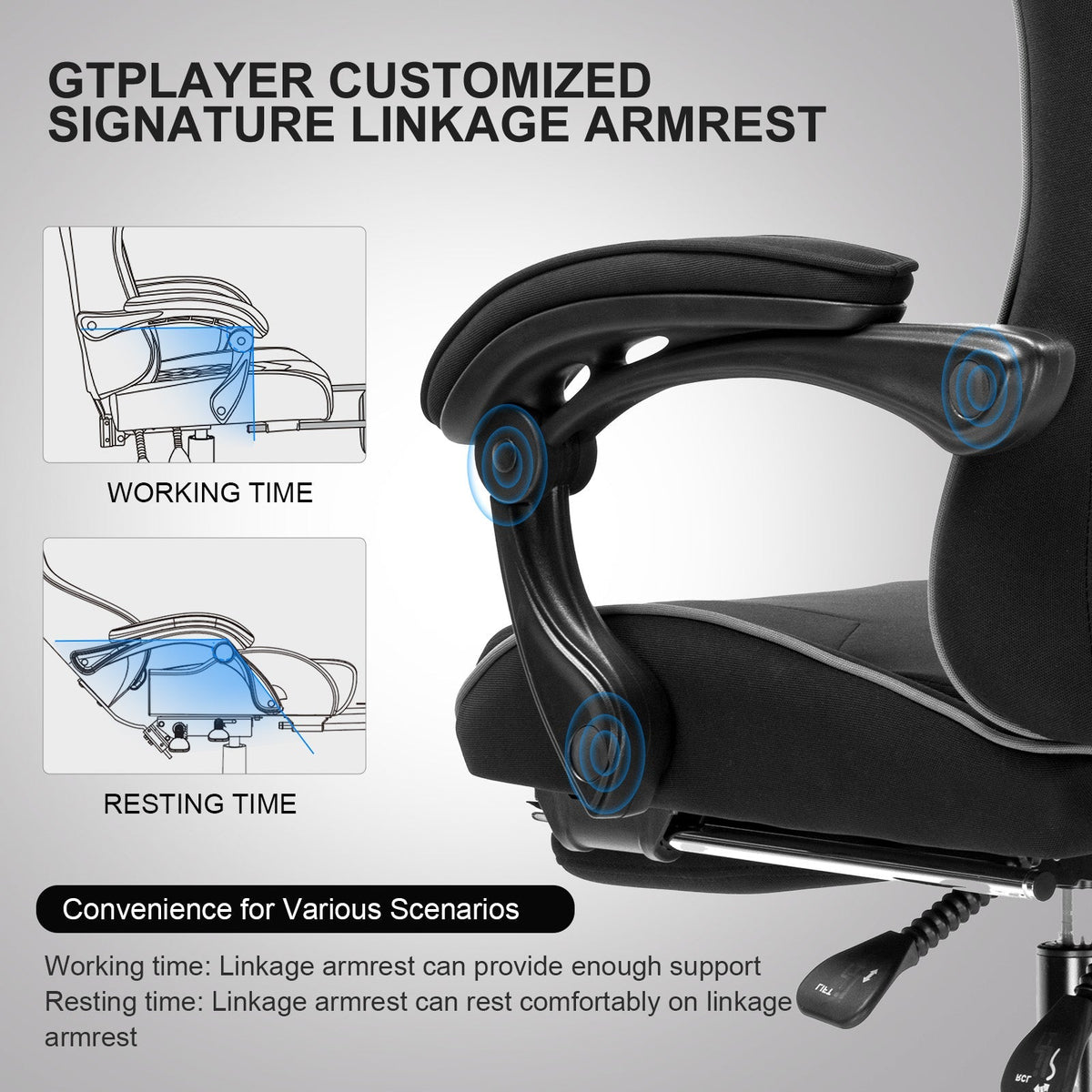 Ergonomic Foot Cushion, Footrest Series GT800A Christmas Packaging, Adjustable Design for Workspaces, Reading Chairs and Daily Leg Support image 54
