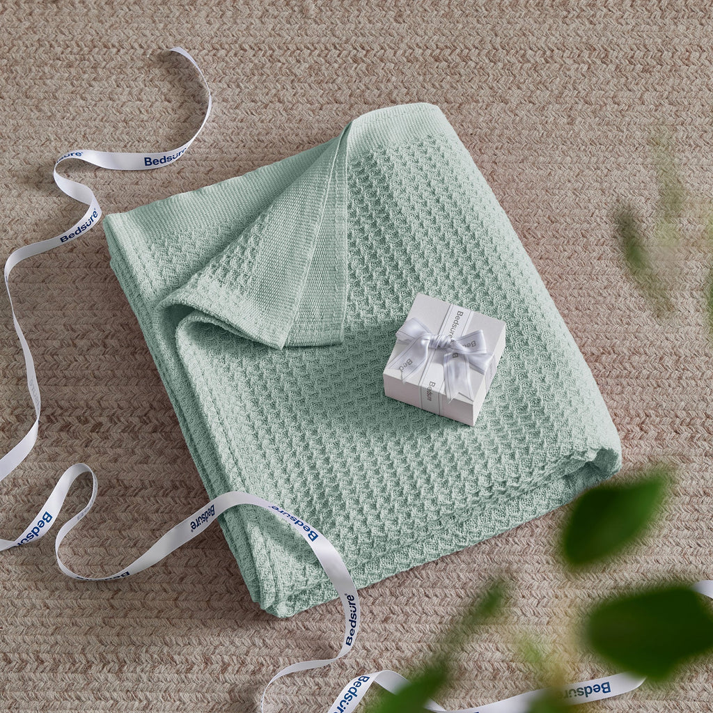 Cozy Throw Blanket, Cotton Waffle Weave, Lightweight Design, Breathable Construction for Living Rooms, Bedrooms and Everyday Lounging image 54