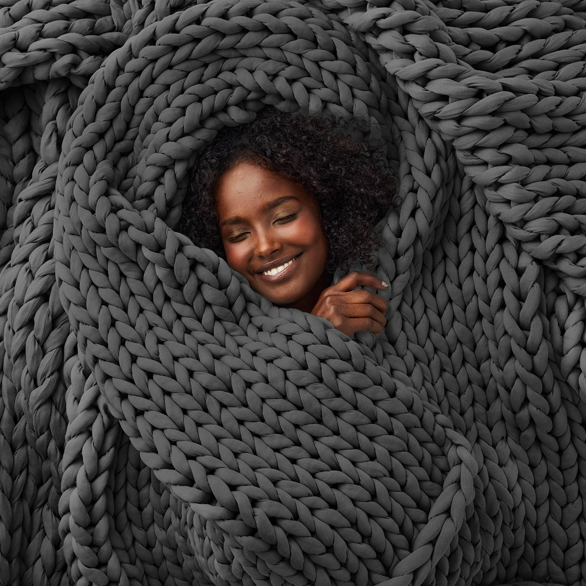 Cozy Throw Blanket, Cotton Weighted for Sofas, Beds and Relaxing at Home, 32 Color Options image 54