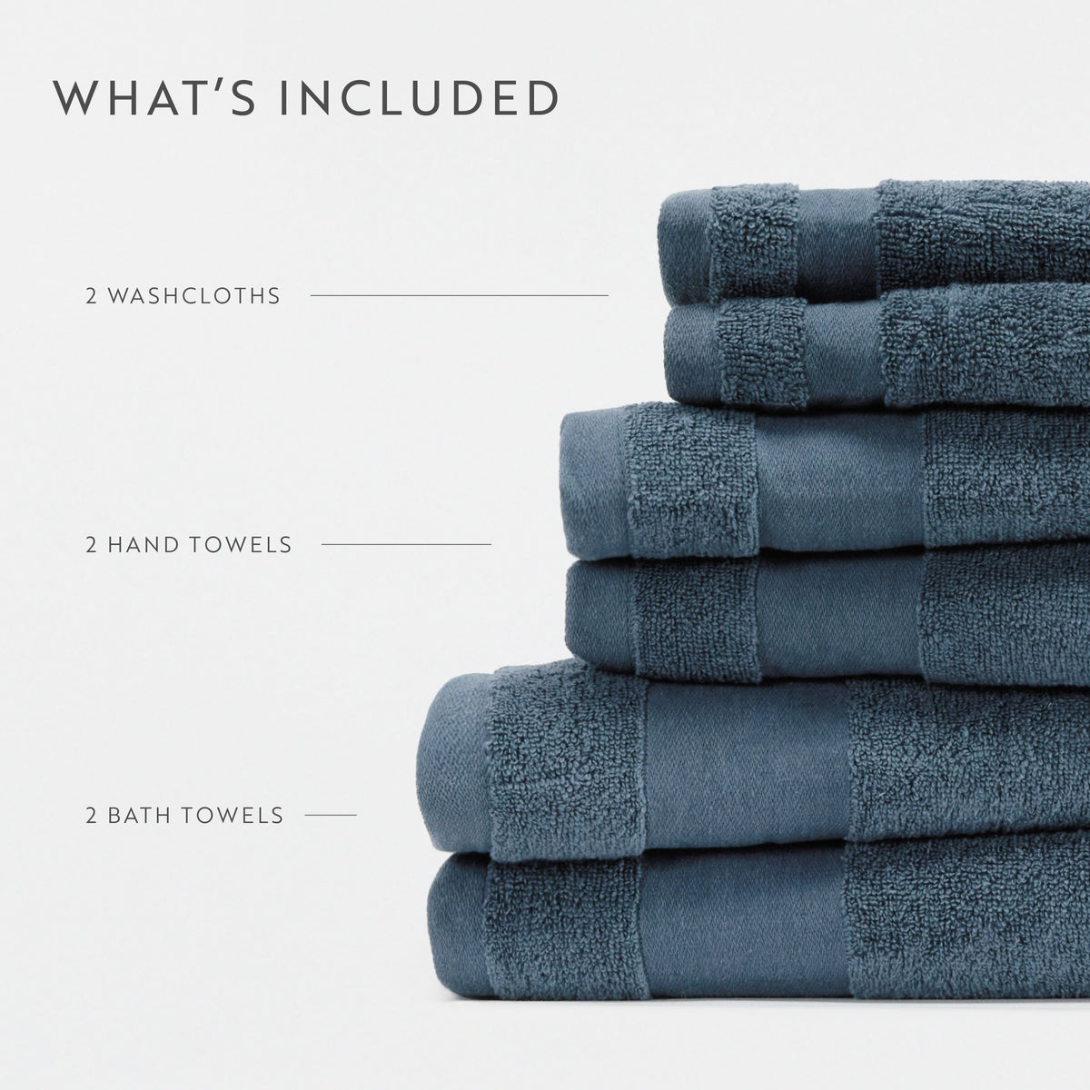 Bath Towel Set, Ultra Soft 100% Cotton 6 Piece, Machine-Washable Care for Home Bathrooms and Everyday Care, 8 Color Options image 55