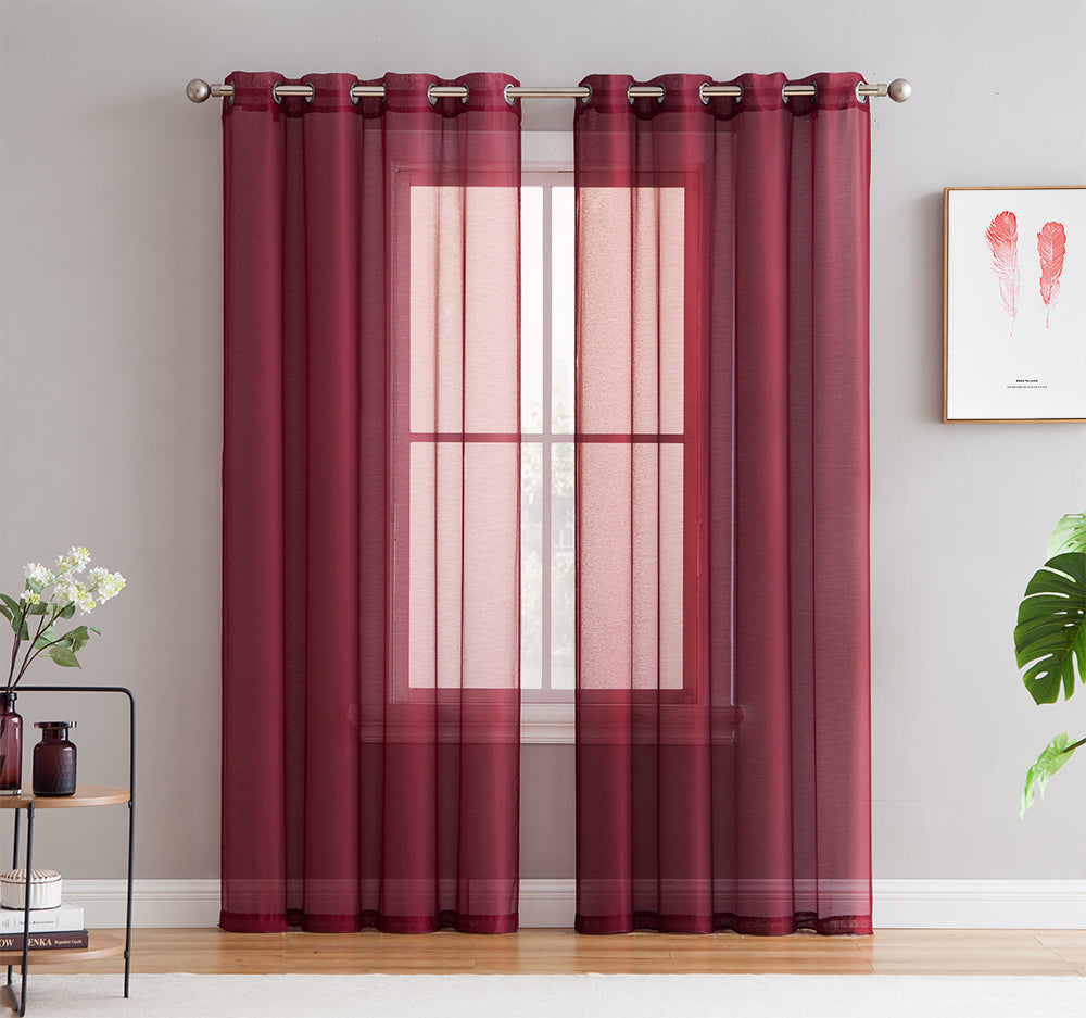 Window Curtain, Victoria Semi Sheer Grommet Panels for Windows, Room Styling and Everyday Privacy, 14 Sizes and 28 Colors image 55