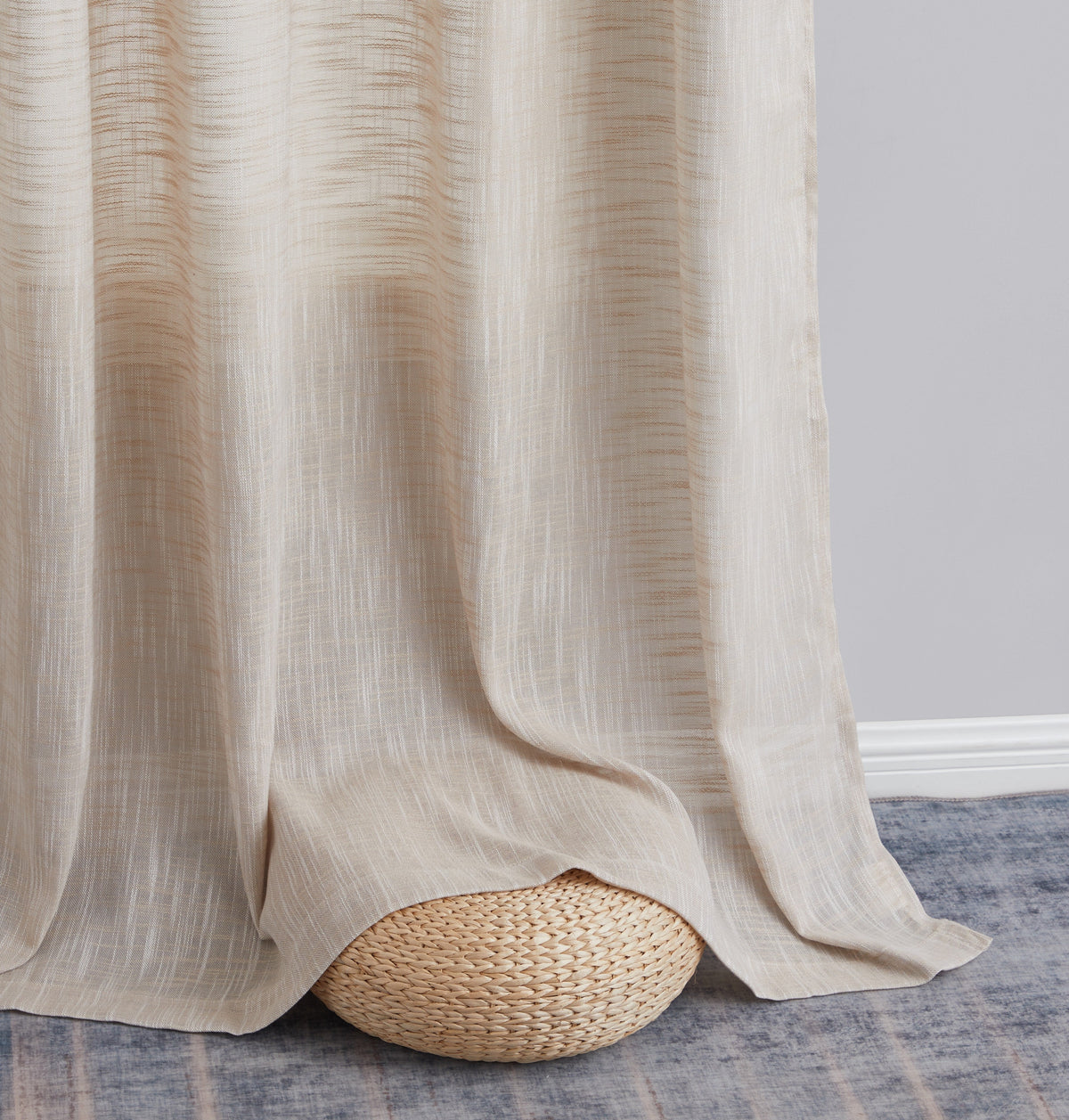 Window Curtain, Madison Faux Linen Sheer Grommet Panels for Bedrooms, Living Rooms and Home Privacy, 8 Sizes and 10 Colors image 55