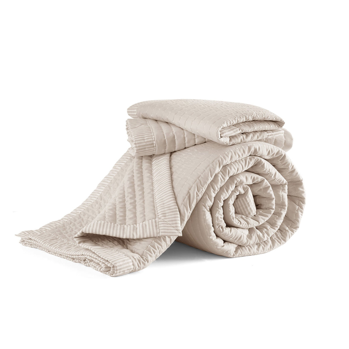 Cozy Throw Blanket, Corduroy Pattern Quilt Set, Breathable Construction for Living Rooms, Bedrooms and Everyday Lounging image 55