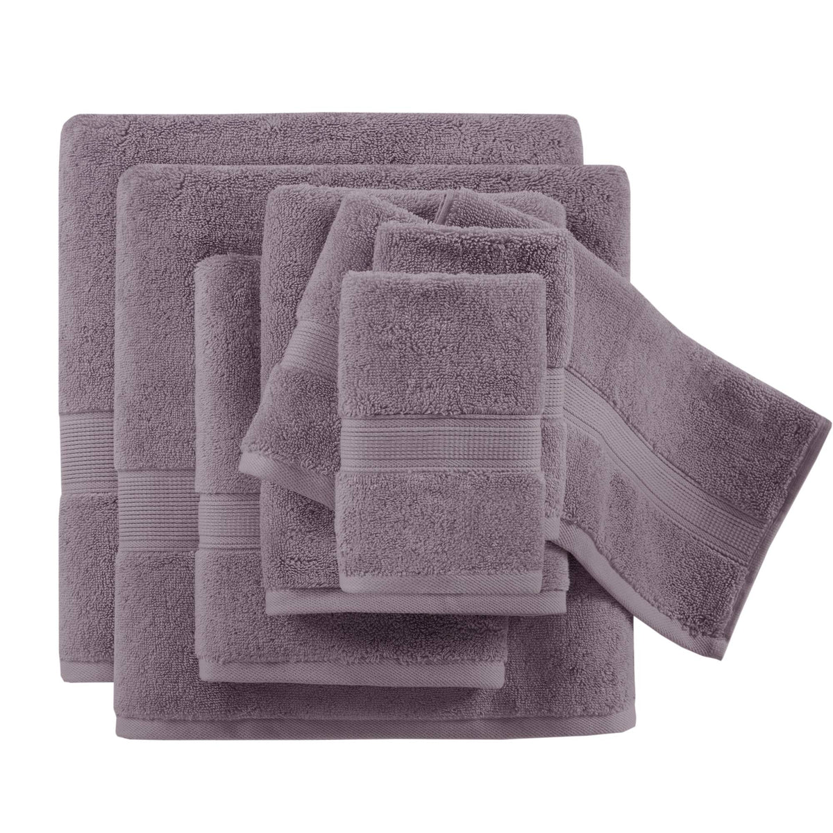 Bath Linen, 800GSM Premium Long Staple Cotton 8 Piece, Machine-Washable Care for Home Bathrooms and Everyday Care, 26 Color Options image 55
