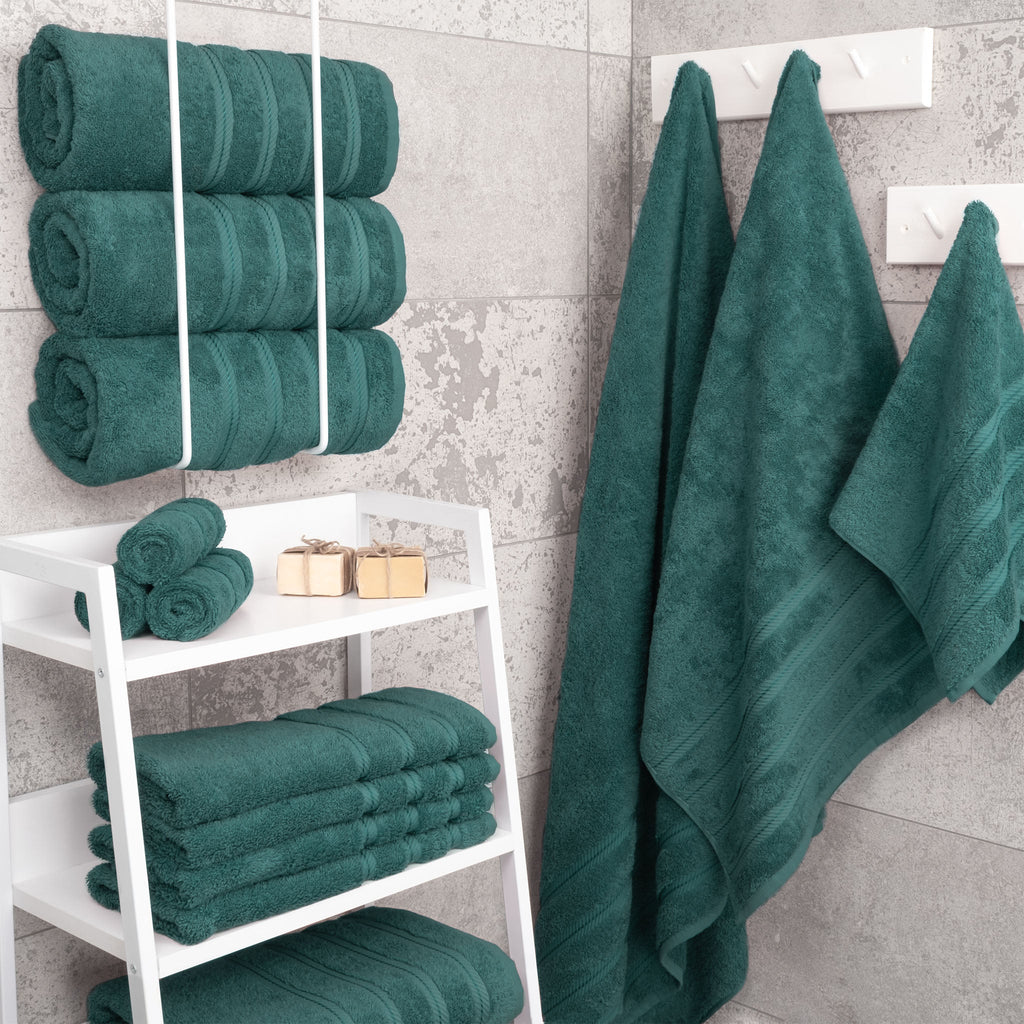 Bath Towel Set, 100% Cotton Turkish Towels for Bathroom, 4 for Home Bathrooms and Everyday Care, 21 Color Options image 56