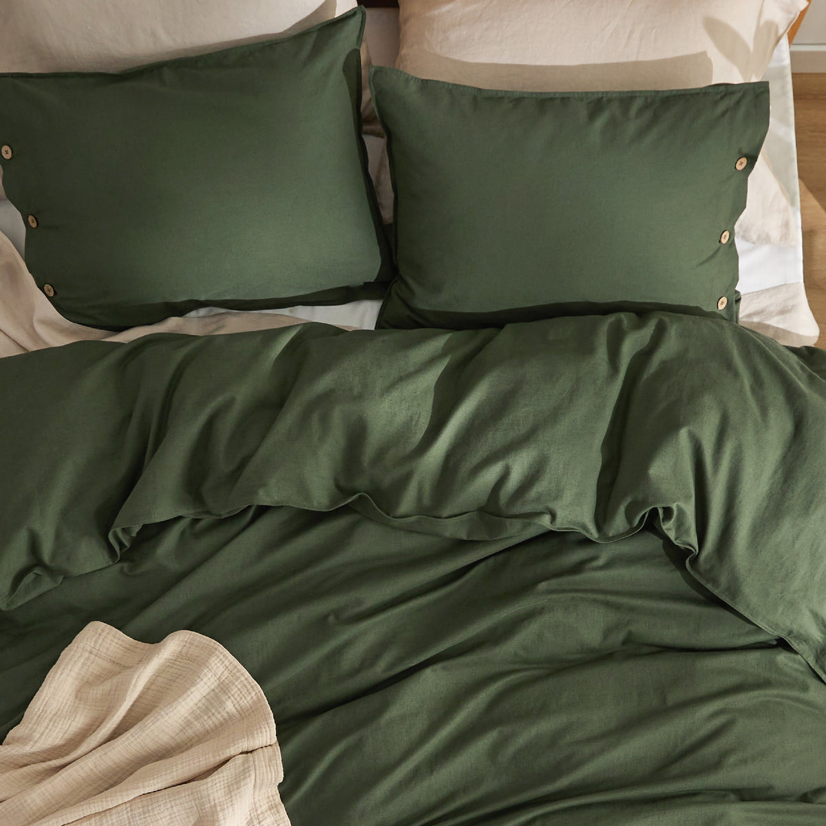 Duvet Cover Set, Cotton Linen Hybrid, Lightweight Design, Breathable Construction for Bedroom Bedding Refresh and Everyday Comfort image 56