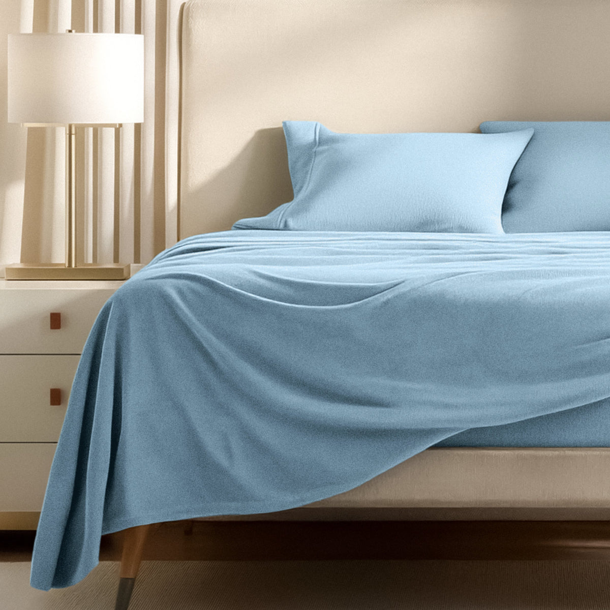 Bed Sheet Set, Polar Fleece for Master Bedrooms, Guest Beds and Daily Use, 9 Sizes and 15 Colors image 56