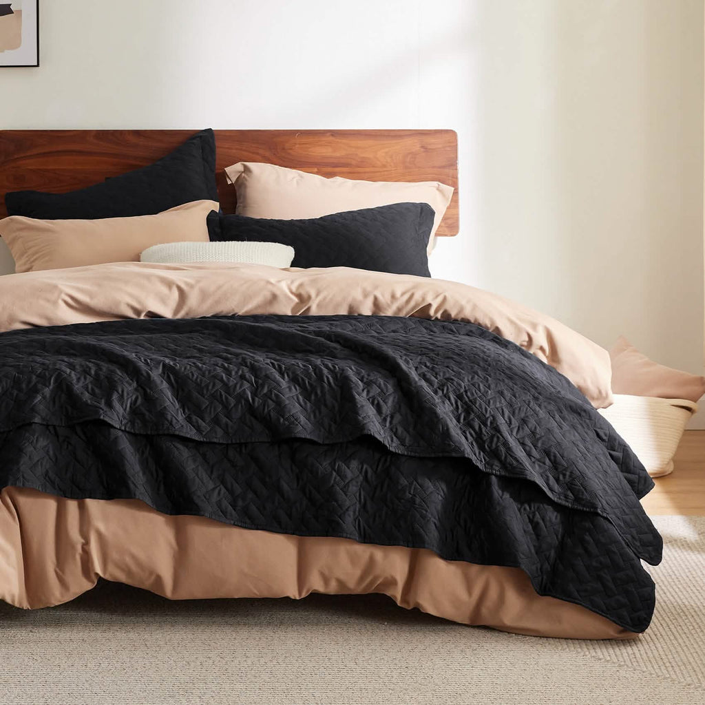 Cozy Throw Blanket, Basket weave Quilt Set, Lightweight Design for Living Rooms, Bedrooms and Everyday Lounging, 6 Sizes and 17 Colors image 56