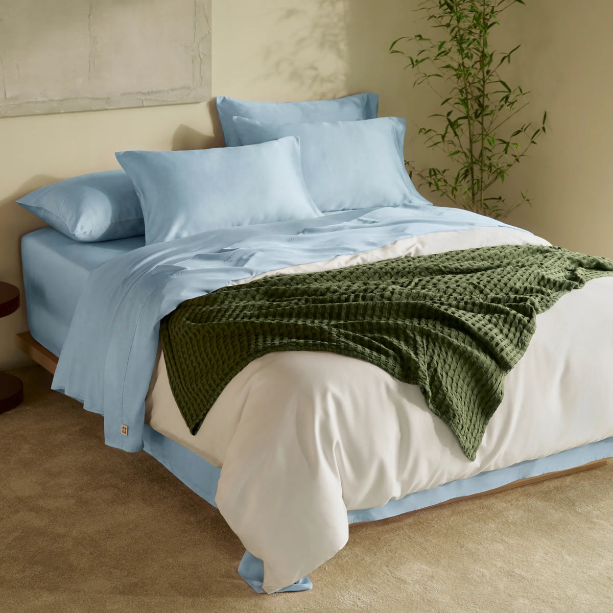 Bed Sheet Set, BareNights Viscose Derived from Bamboo, Breathable Construction for Everyday Bedroom Comfort and Guest Rooms image 56