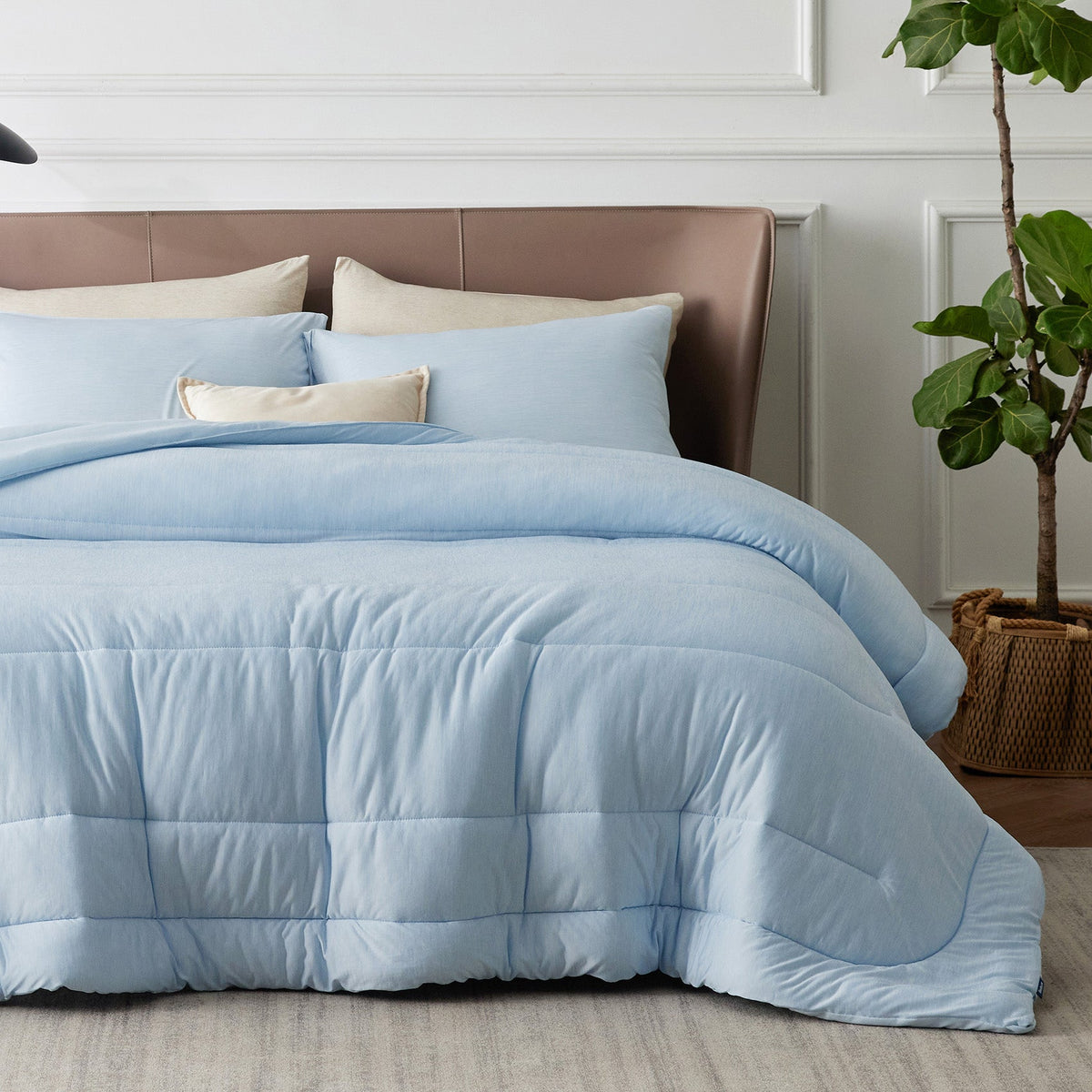 Bed Comforter, Reversible Warm and Cooling Set, Breathable Construction for Year-Round Bedroom Comfort and Restful Sleep image 56