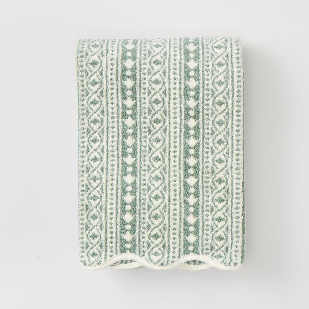 Bath Towel, Patterned Scallop for Home Bathrooms and Everyday Care, 5 Color Options, Designed for Daily Bathroom Routines and Guest Baths image 56