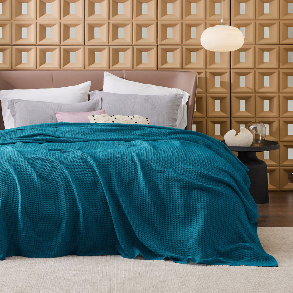 Cozy Throw Blanket, Cotton Waffle Weave, Lightweight Design, Breathable Construction for Living Rooms, Bedrooms and Everyday Lounging image 56