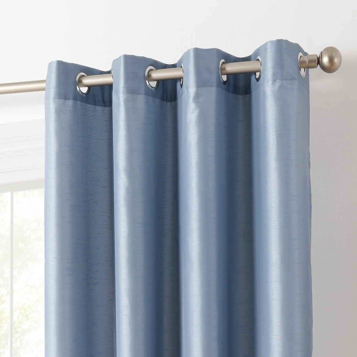 Window Curtain, Jefferson Faux Silk Grommet Panels for Bedrooms, Living Rooms and Home Privacy, 5 Sizes and 12 Colors image 57