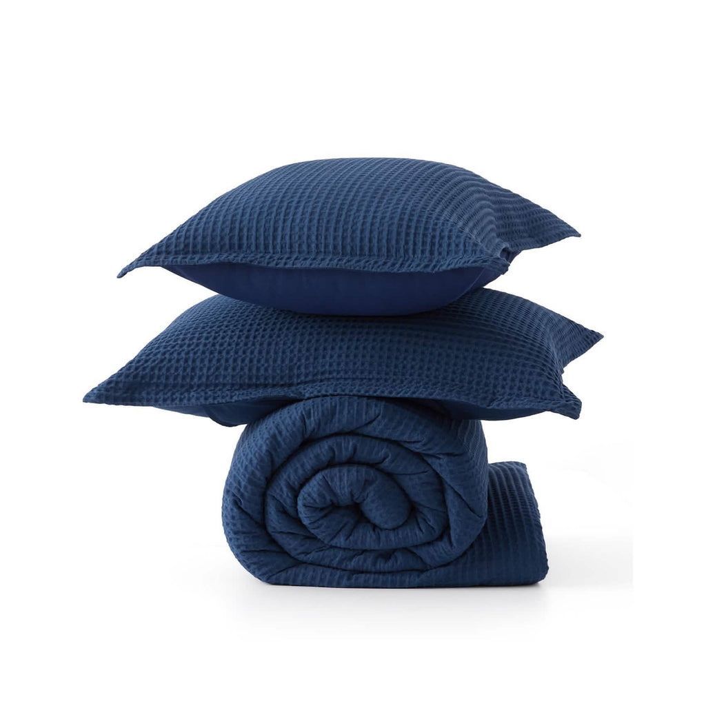 Bed Comforter, Cotton Waffle Weave Set, Breathable Construction for Everyday Bedding and Comfortable Sleep, 5 Sizes and 12 Colors image 57
