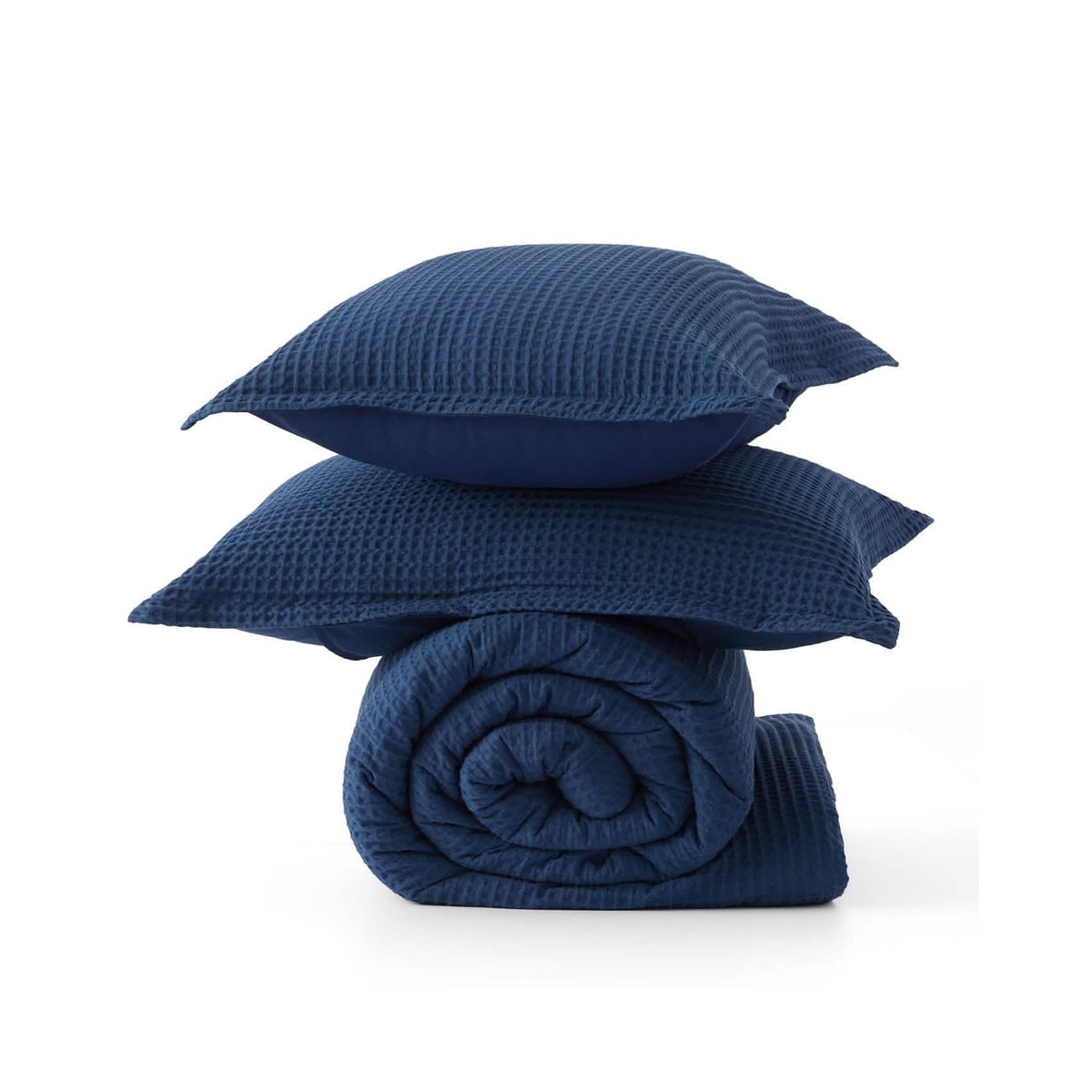Bed Comforter, Cotton Waffle Weave Set, Breathable Construction for Everyday Bedding and Comfortable Sleep, 5 Sizes and 12 Colors image 57