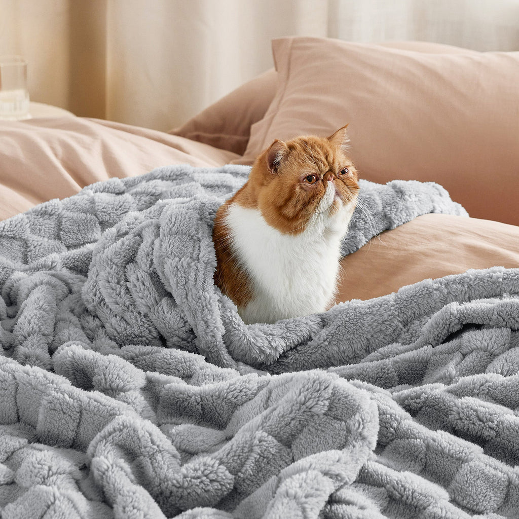 Cozy Throw Blanket, Jacquard Shaggy Sherpa for Living Rooms, Bedrooms and Everyday Lounging, 4 Sizes and 19 Colors image 57