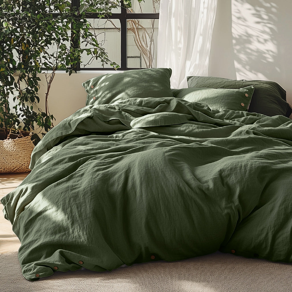 Duvet Cover Set, Cotton Linen Hybrid, Lightweight Design, Breathable Construction for Bedroom Bedding Refresh and Everyday Comfort image 57